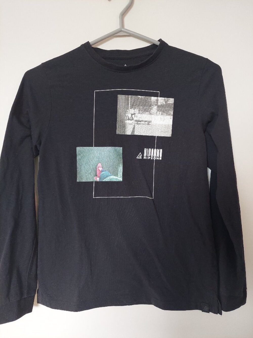 Ripzone Teen Girls L Long-sleeve T-shirt White Graphic Photo Print